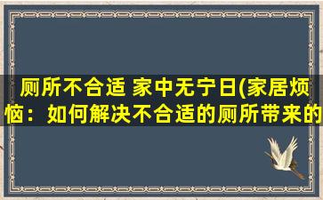 厕所不合适 家中无宁日(家居烦恼：如何解决不合适的厕所带来的无宁日之痛？)